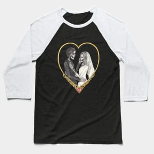 Couple love wedding skull. Baseball T-Shirt